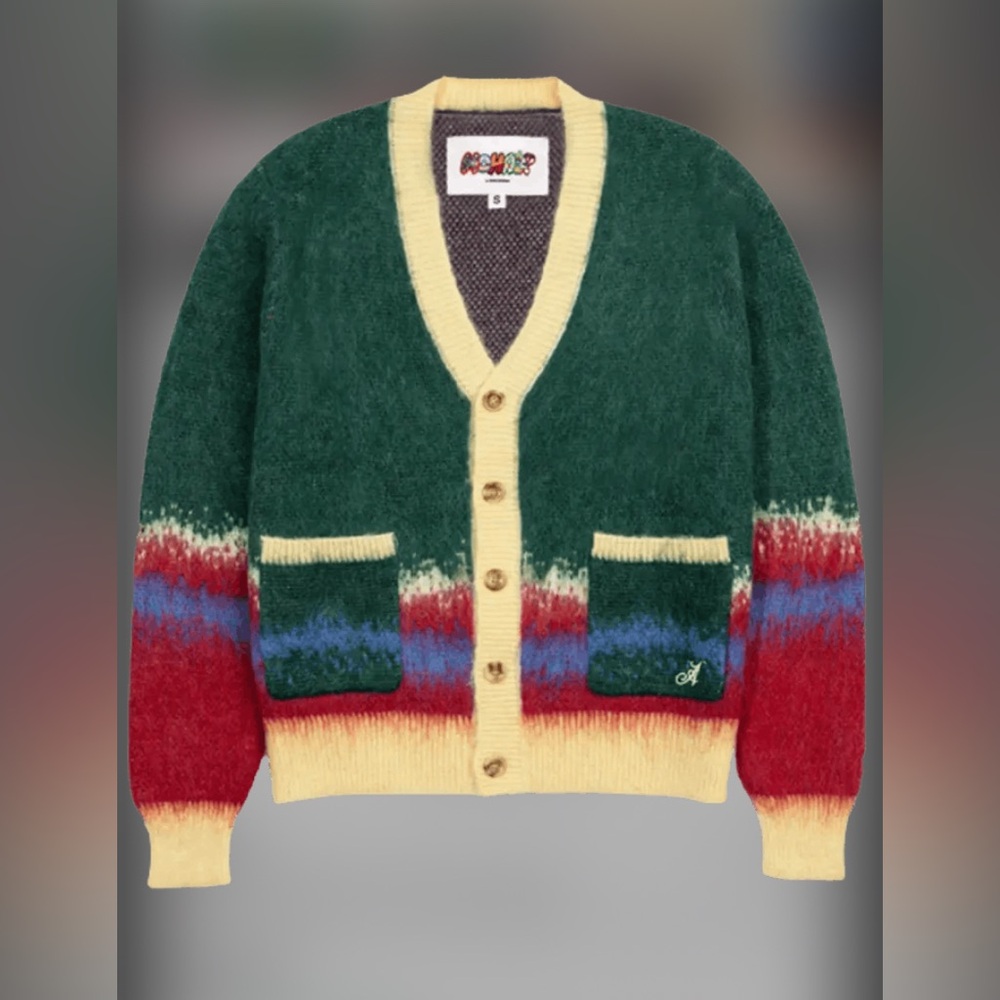 Mohair Knit Cardigan Sweater Adidem Asterisks